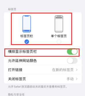 浪卡子iPhone授权维修分享Safari浏览器如何切换标签栏位置 